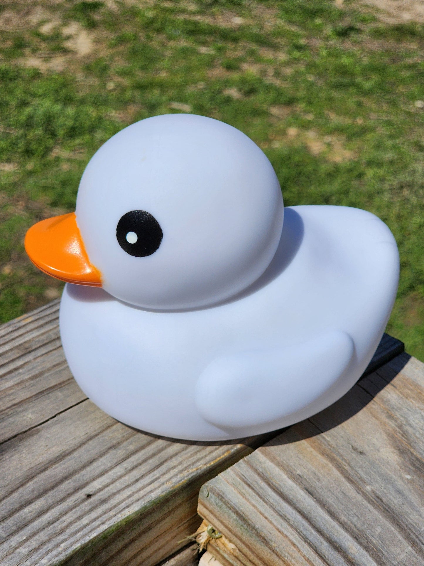 Large Matte Color Themed White Rubber Duck Ducks Friend Gift Duck Lover Gift Office Desk Toy - White Orange Black - Individuals