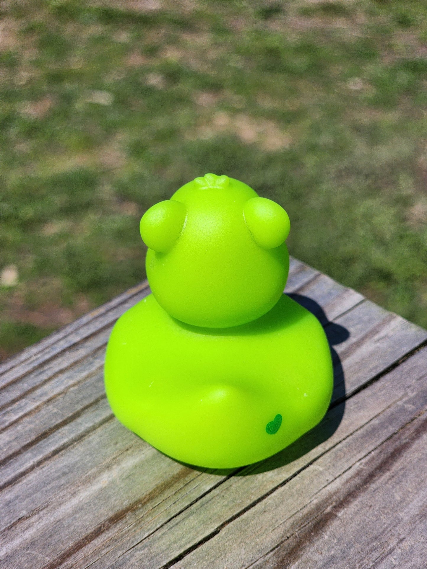 Care Bear Green Clover Themed Green Rubber Duck Ducks Gift for Friend Rubber Duck Gift Office Desk Toy - Green White - Individuals