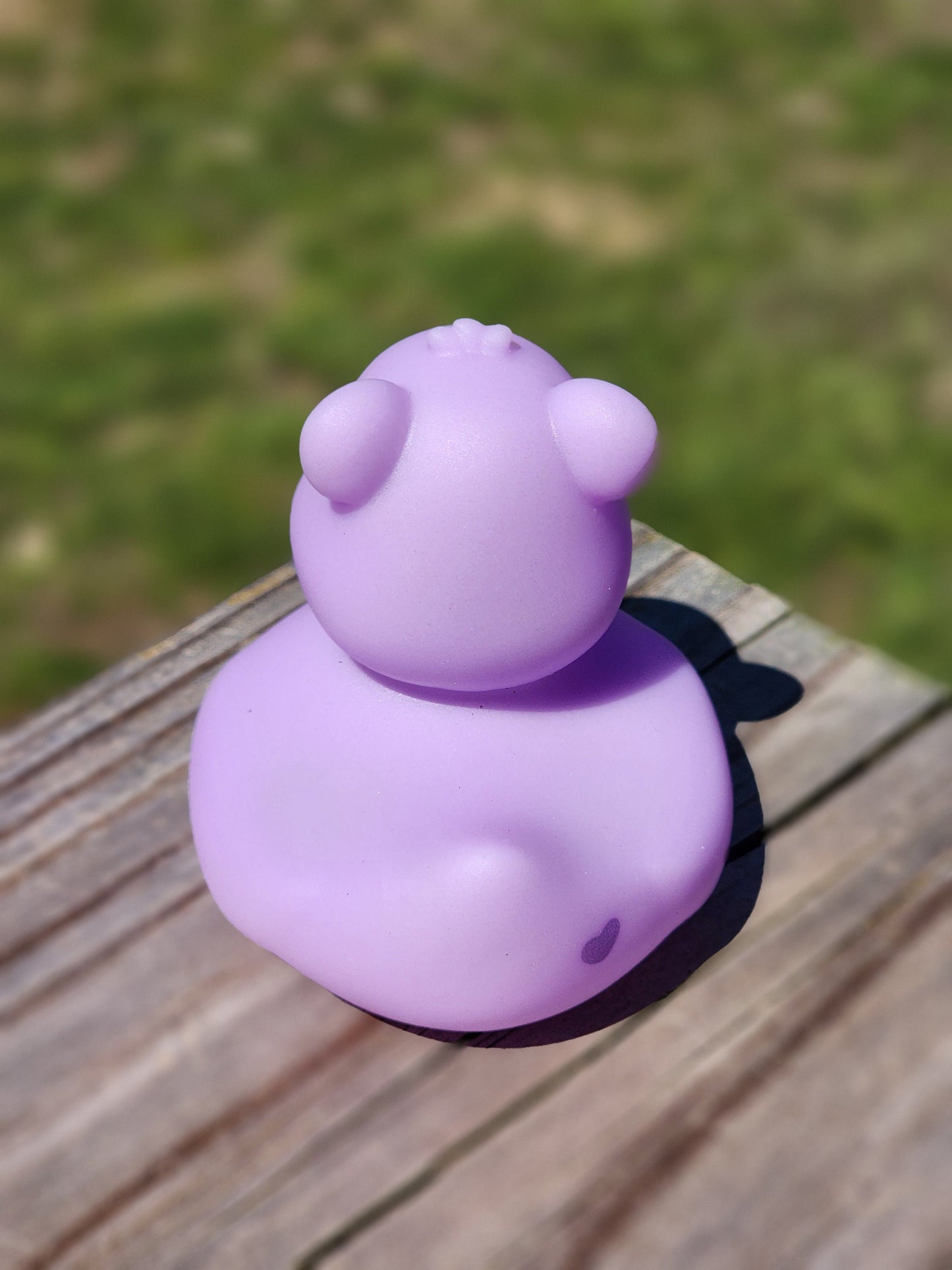 Care Bear Purple Heart Themed Purple Rubber Duck Ducks Gift for Friend Rubber Duck Gift Office Desk Toy - Purple Red Blue White- Individuals