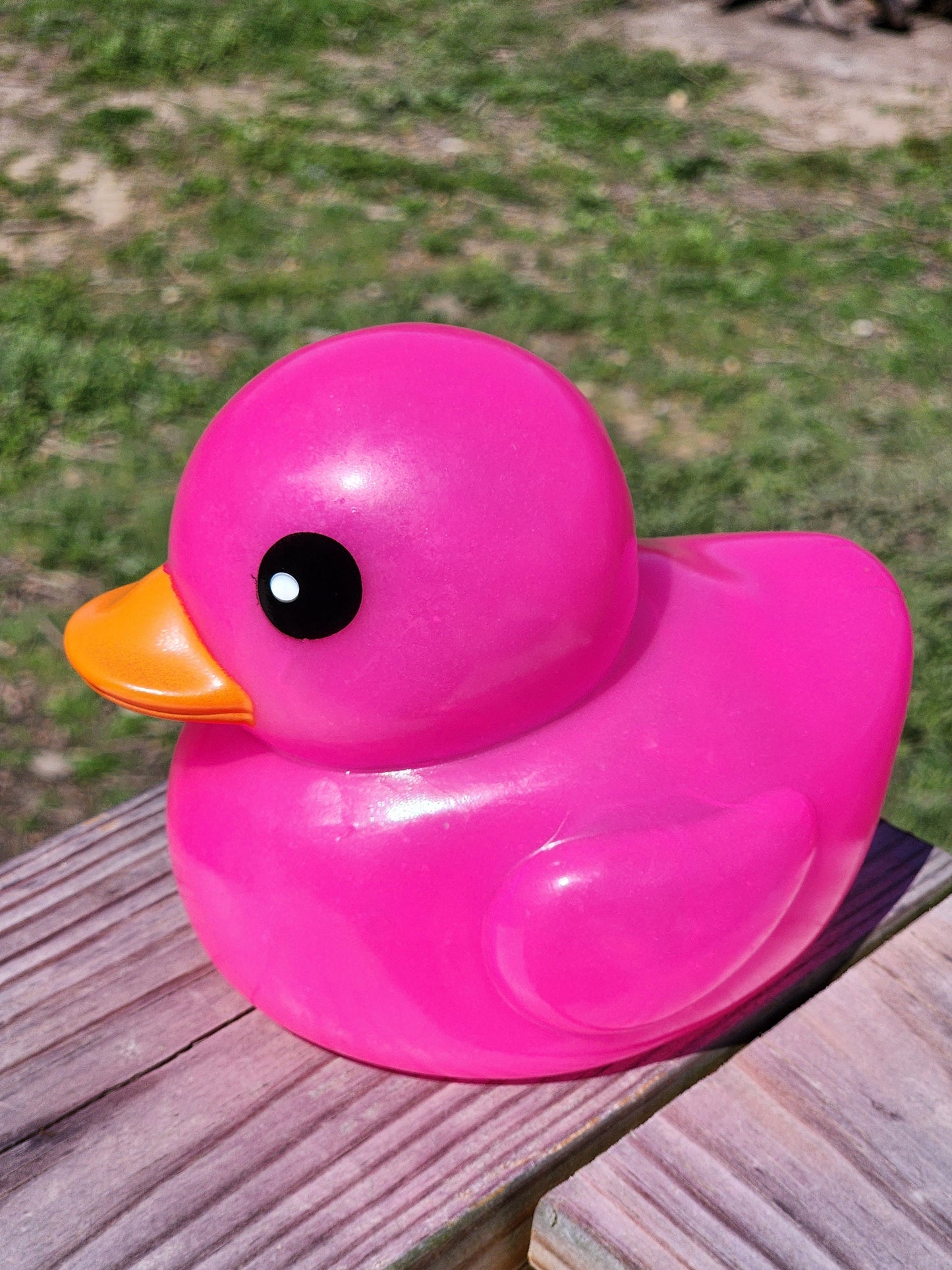 Large Neon Fluorescent Themed Pink Rubber Duck Ducks Friend Gift Duck Lover Gift Office Desk Toy - Pink Neon Black - Individuals