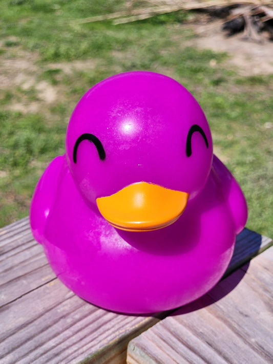 Large Neon Fluorescent Themed Purple Rubber Duck Ducks Friend Gift Duck Lover Gift Office Desk Toy - Purple Neon Black - Individuals