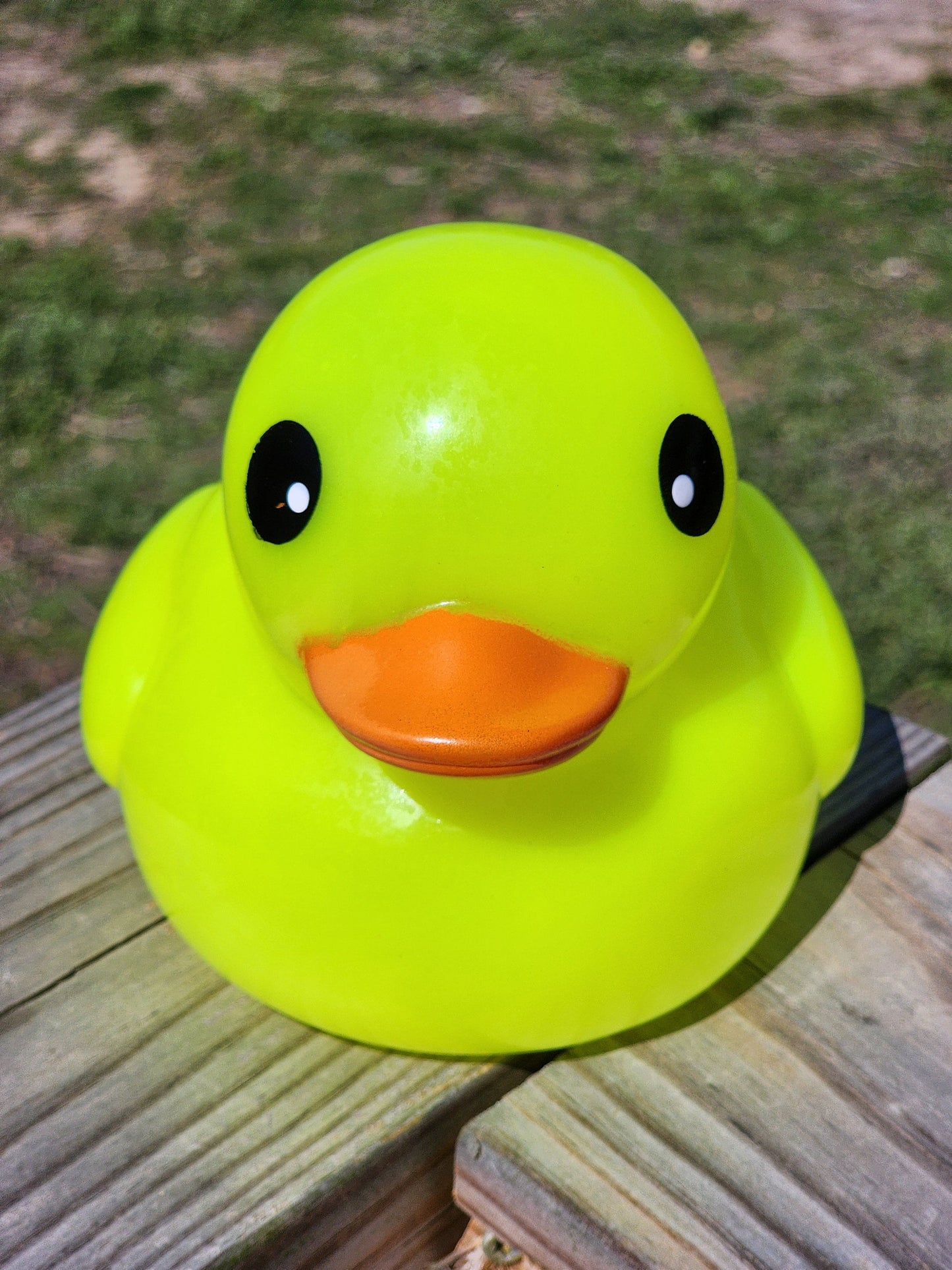 Large Neon Fluorescent Themed Yellow Rubber Duck Ducks Friend Gift Duck Lover Gift Office Desk Toy - Yellow Neon Black - Individuals