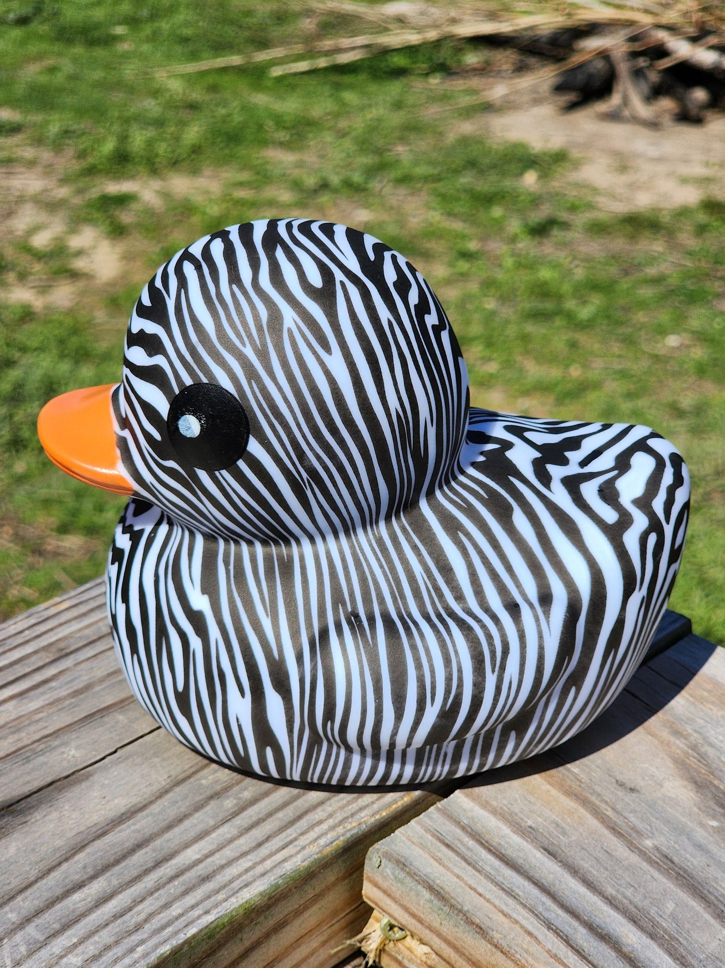 Large Animal Print Themed Zebra Rubber Duck Ducks Friend Gift Duck Lover Gift Office Desk Toy - Zebra Black White - Individuals