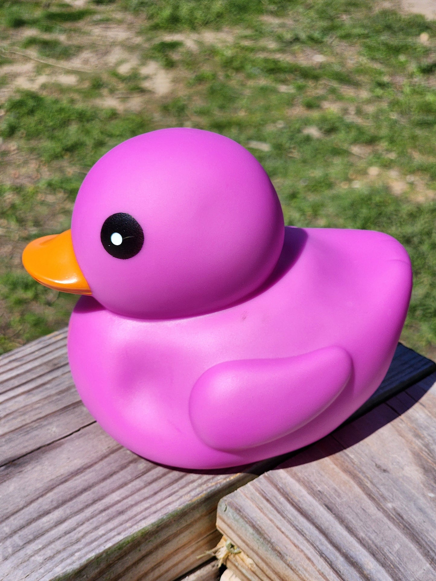 Large Matte Color Themed Pink Rubber Duck Ducks Friend Gift Duck Lover Gift Office Desk Toy - Pink Orange Black - Individuals