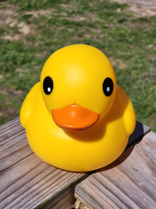 Large Matte Color Themed Yellow Rubber Duck Ducks Friend Gift Duck Lover Gift Office Desk Toy - Yellow Orange Black - Individuals