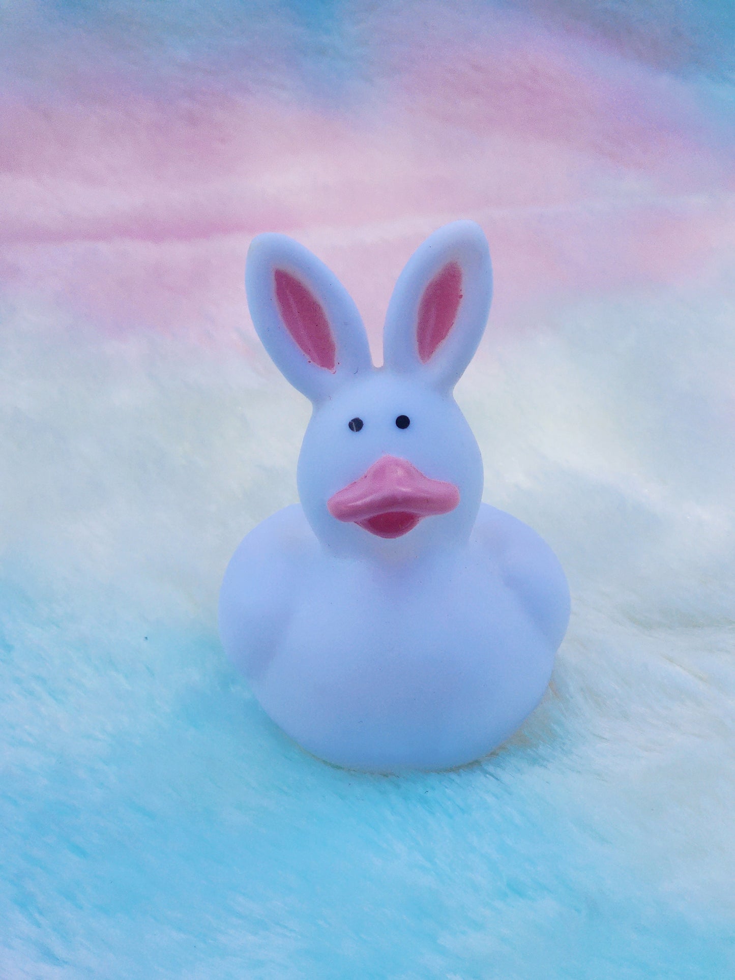 Bunnie Rabbit Animal Themed Rubber Duck Ducks - Pink White - Individuals or Pack of 3