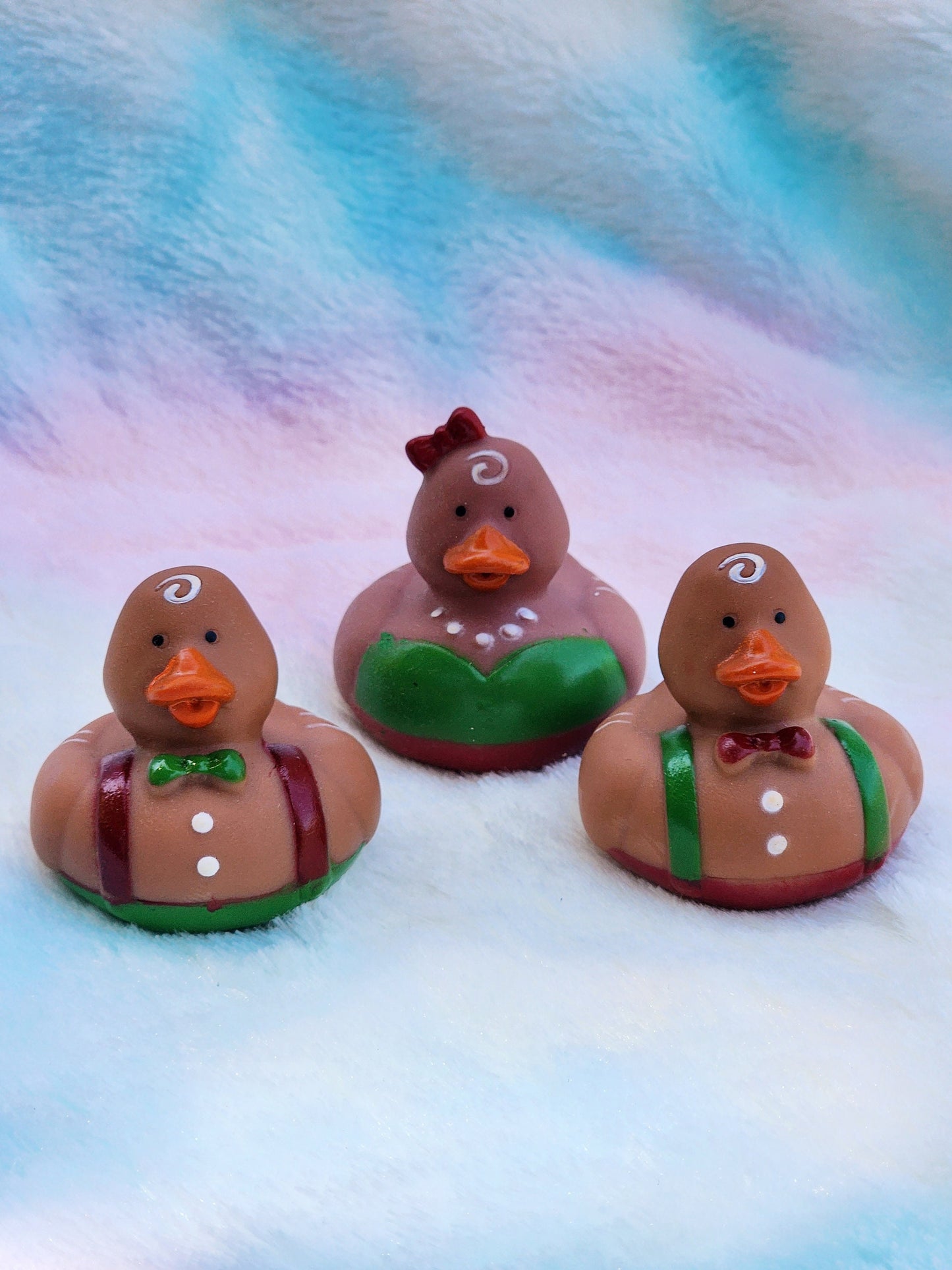 Gingerbread Rubber Ducks | Cute Novelty Gifts | Christmas Gift | Gift for Friend | Office Desk Toy | Individual Item | Pack of 3