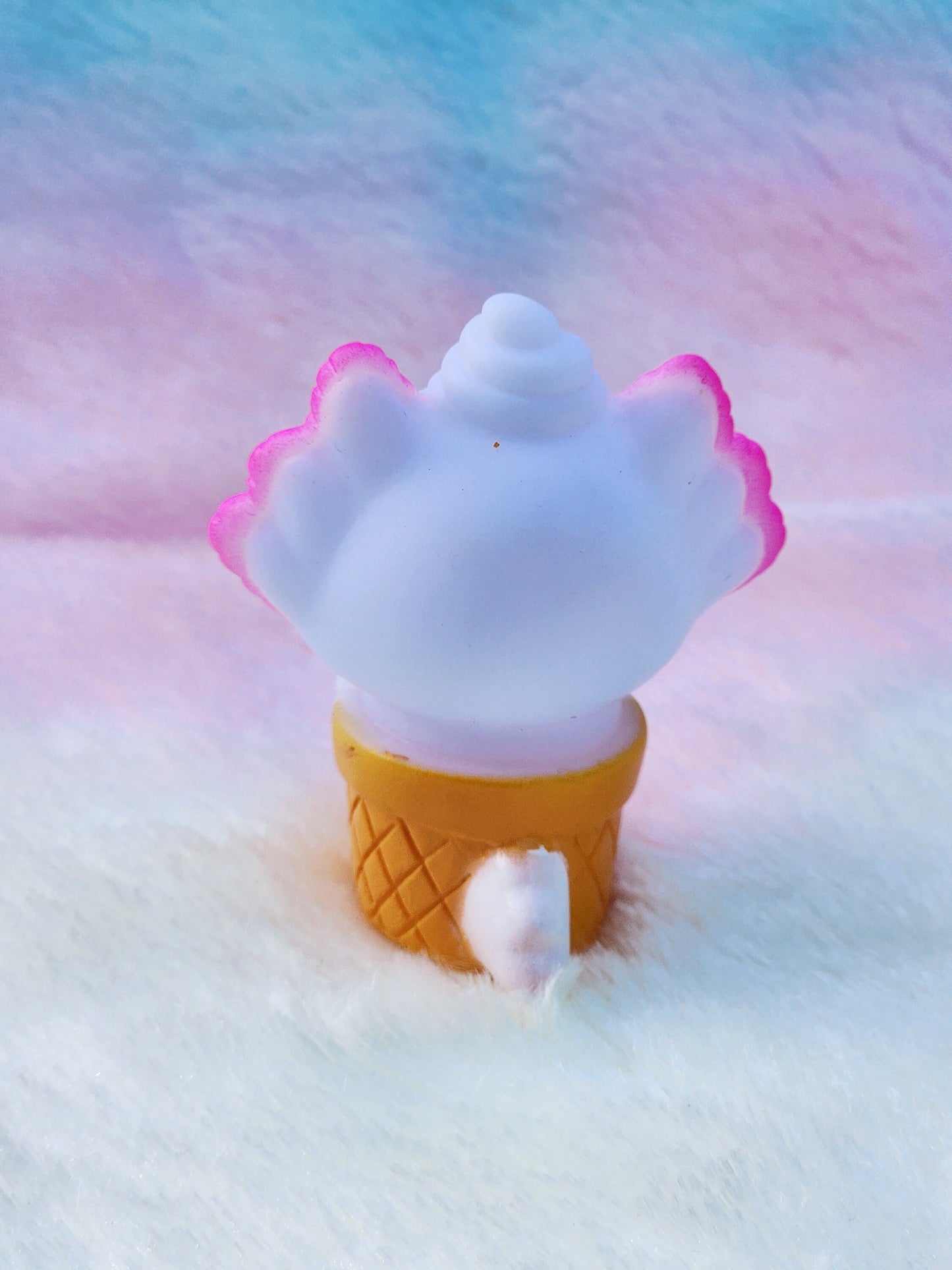 Ice Cream Axolotl Themed White Rubber Figure Rubber Animal Animals Rubber Duck Ducks - Brown Pink White - Individual