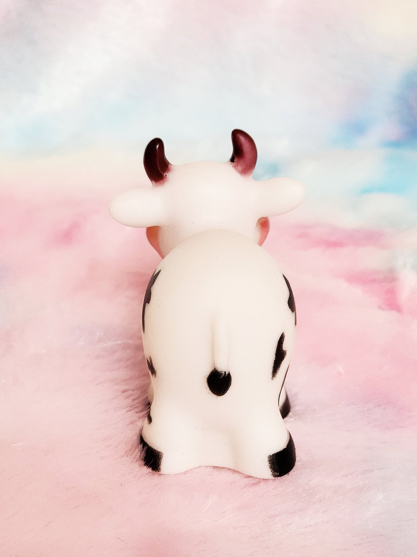 Black and White Milk Cow | Cute Novelty Gift | Cow Lover | Rubber Animal | Office Desk Toy | Gift for Animal Lover | Individual Item