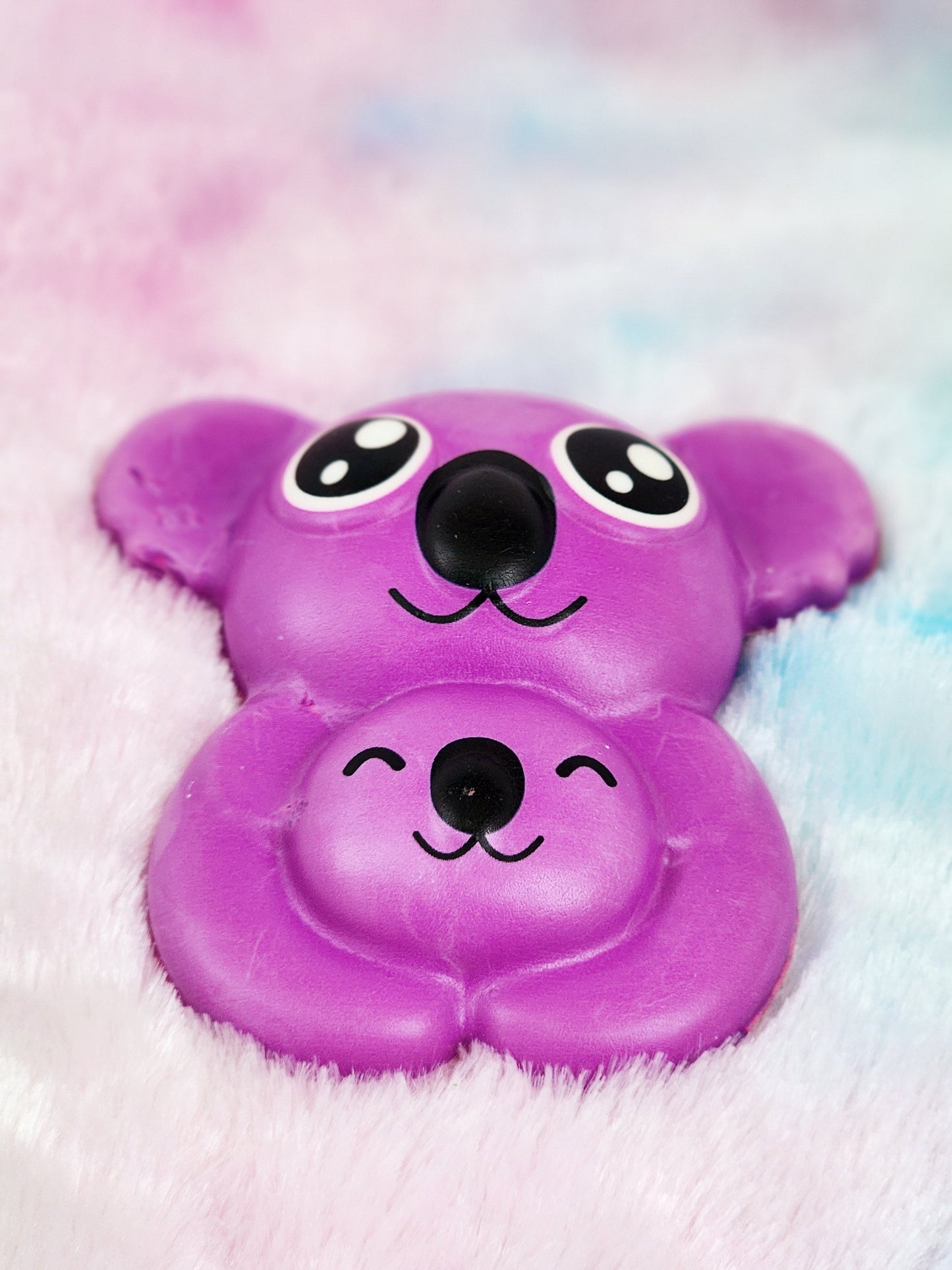 Jumbo Purple Koala Squish Sticker Animal Koala Gift Animal Gift Squishy Animal Sticker - Purple White Black - Individual