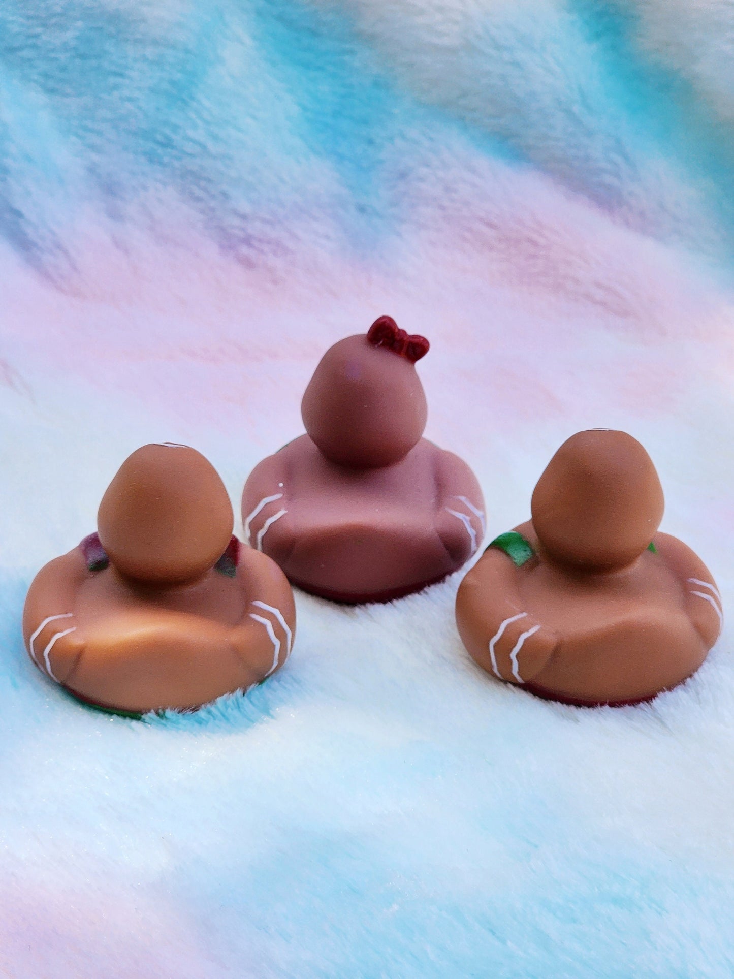 Gingerbread Rubber Ducks | Cute Novelty Gifts | Christmas Gift | Gift for Friend | Office Desk Toy | Individual Item | Pack of 3