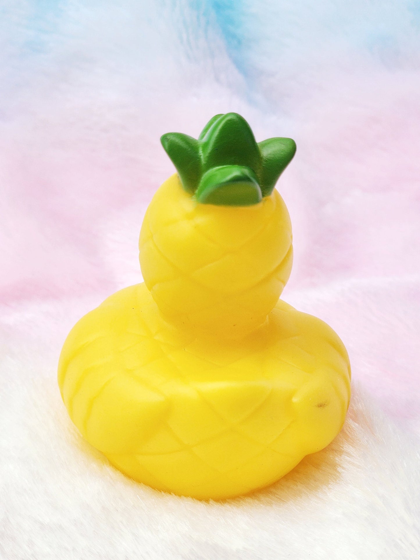 Pineapple Beach Tropical Yellow Rubber Duck Ducks Gift for Friend Vacation Gift - Yellow Orange Green - Individuals or Pack of 3