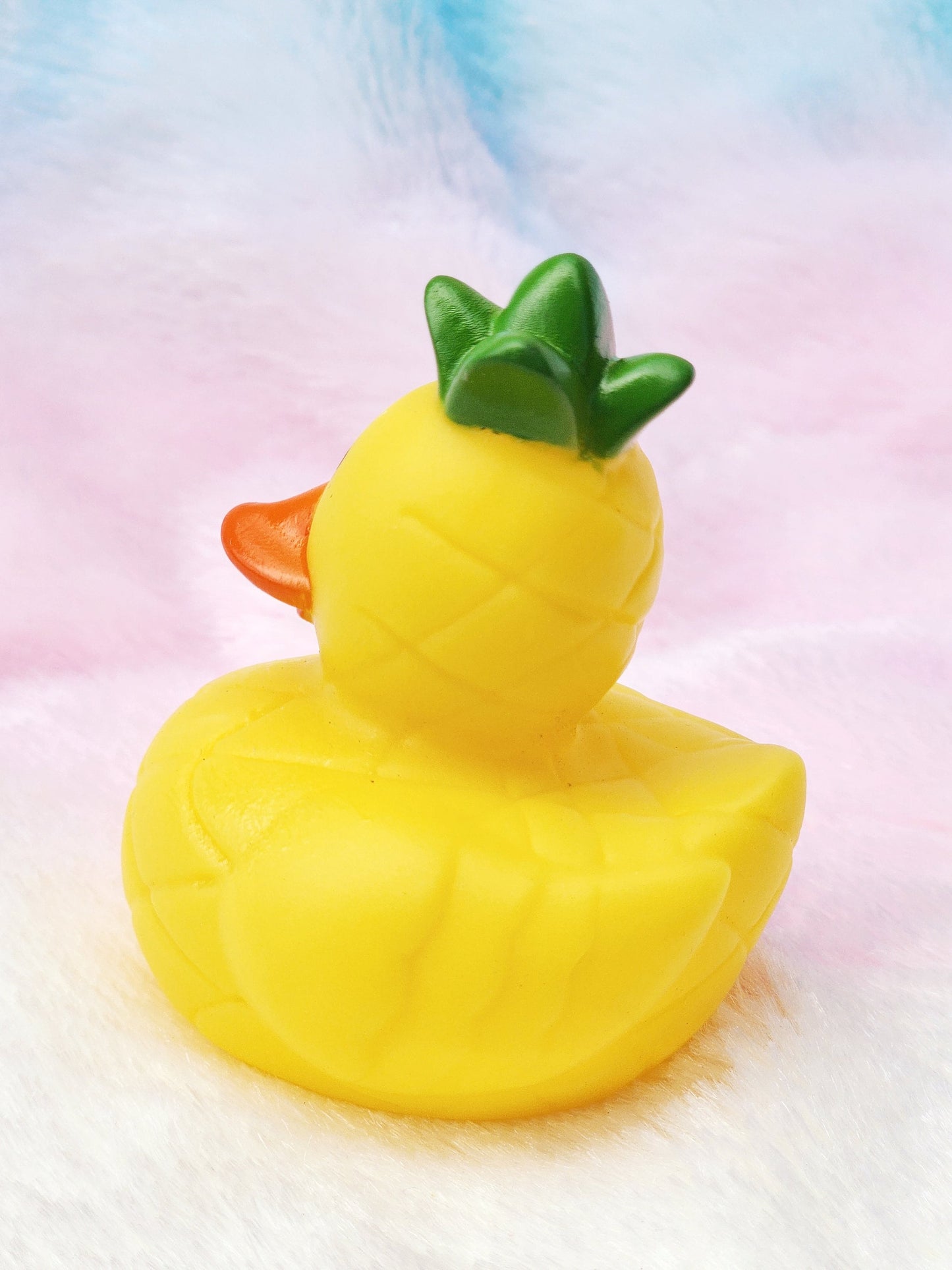 Pineapple Beach Tropical Yellow Rubber Duck Ducks Gift for Friend Vacation Gift - Yellow Orange Green - Individuals or Pack of 3