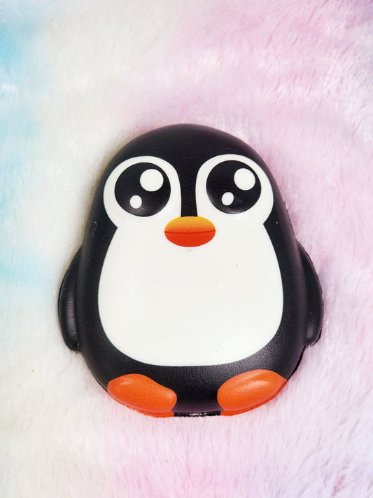 Jumbo Penguin Squish Sticker Animal Lover Penguin Gift Animal Gift Squishy Animal Sticker - Oranage Black White - Individual