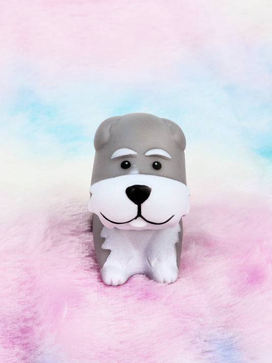 Grey Schnauzer Dog | Cute Novelty Gifts | Pet Lover | Animal Gift | Gift for Friend | Office Desk Toy | Individual Item