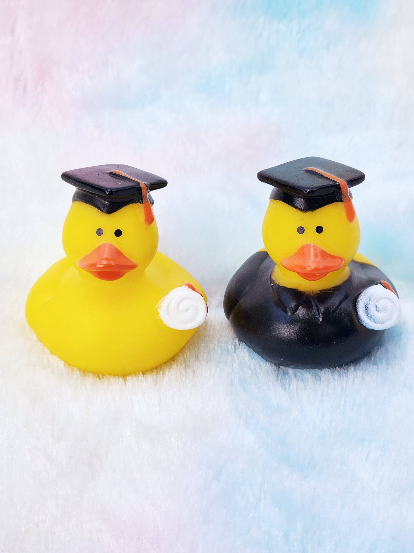 Graduation Rubber Duck | Cute Novelty Gift | Graduation Gift | Gift for Loved One | Office Desk Toy | Individual Item | Pack of 2