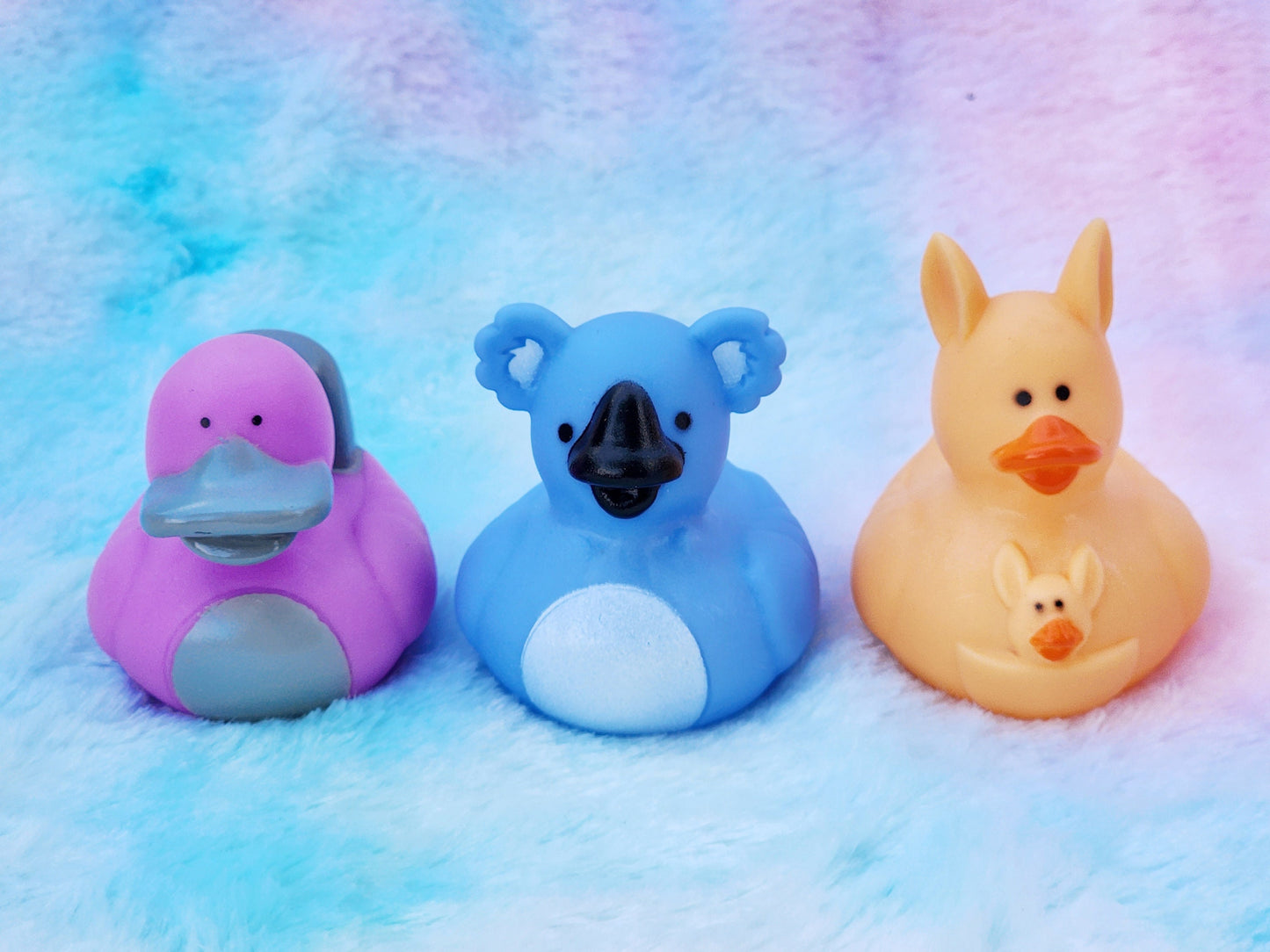 Australian Animal Rubber Ducks | Cute Novelty Gift | Animal Lover | Gift for Friend | Office Desk Toy | Individual Item | Pack of 3