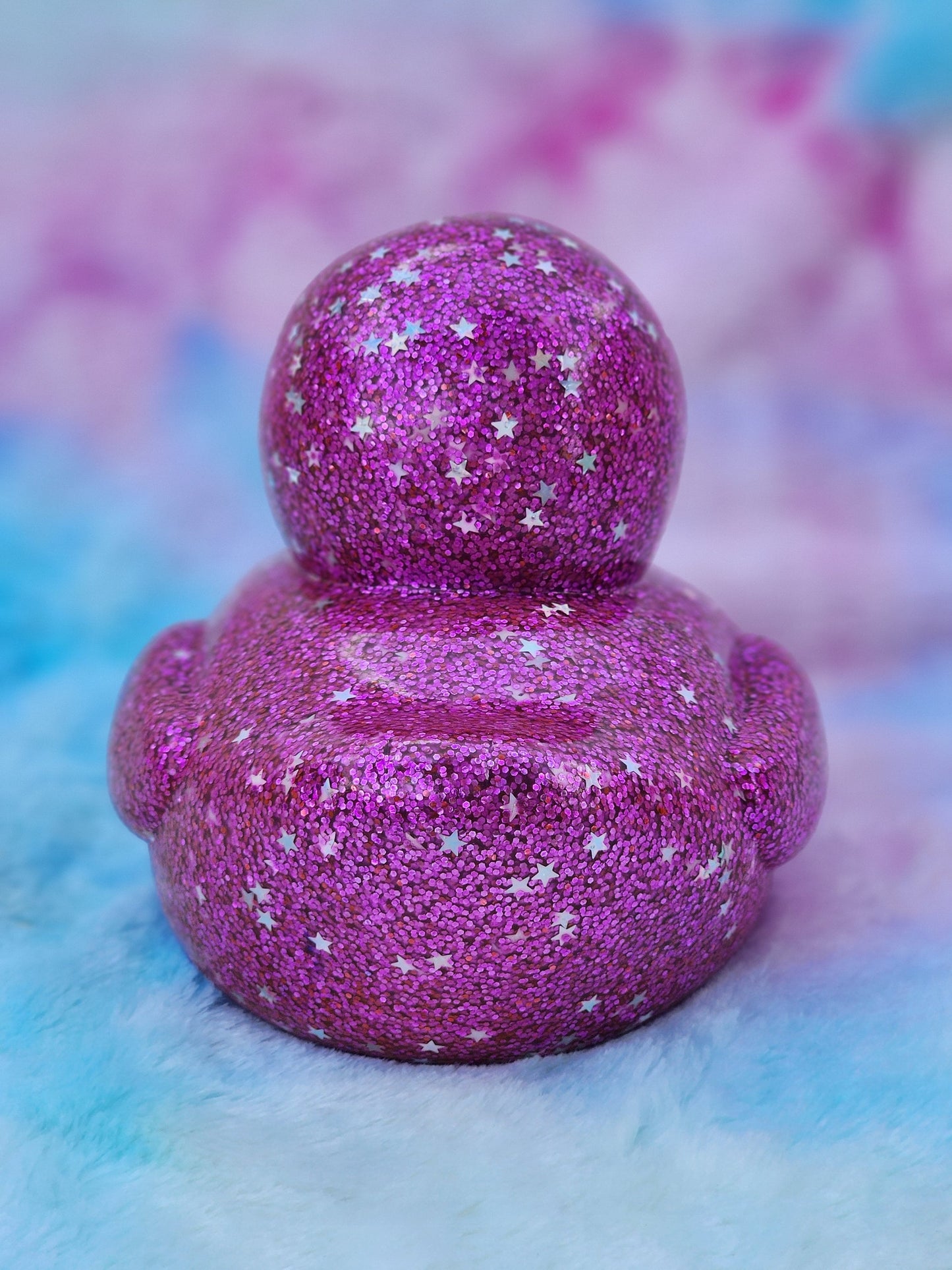 Large Pink Glitter Rubber Duck | Cute Novelty Gift | Duck Lover | Gift for Friend | Office Desk Toy | Colorful | Individual Item