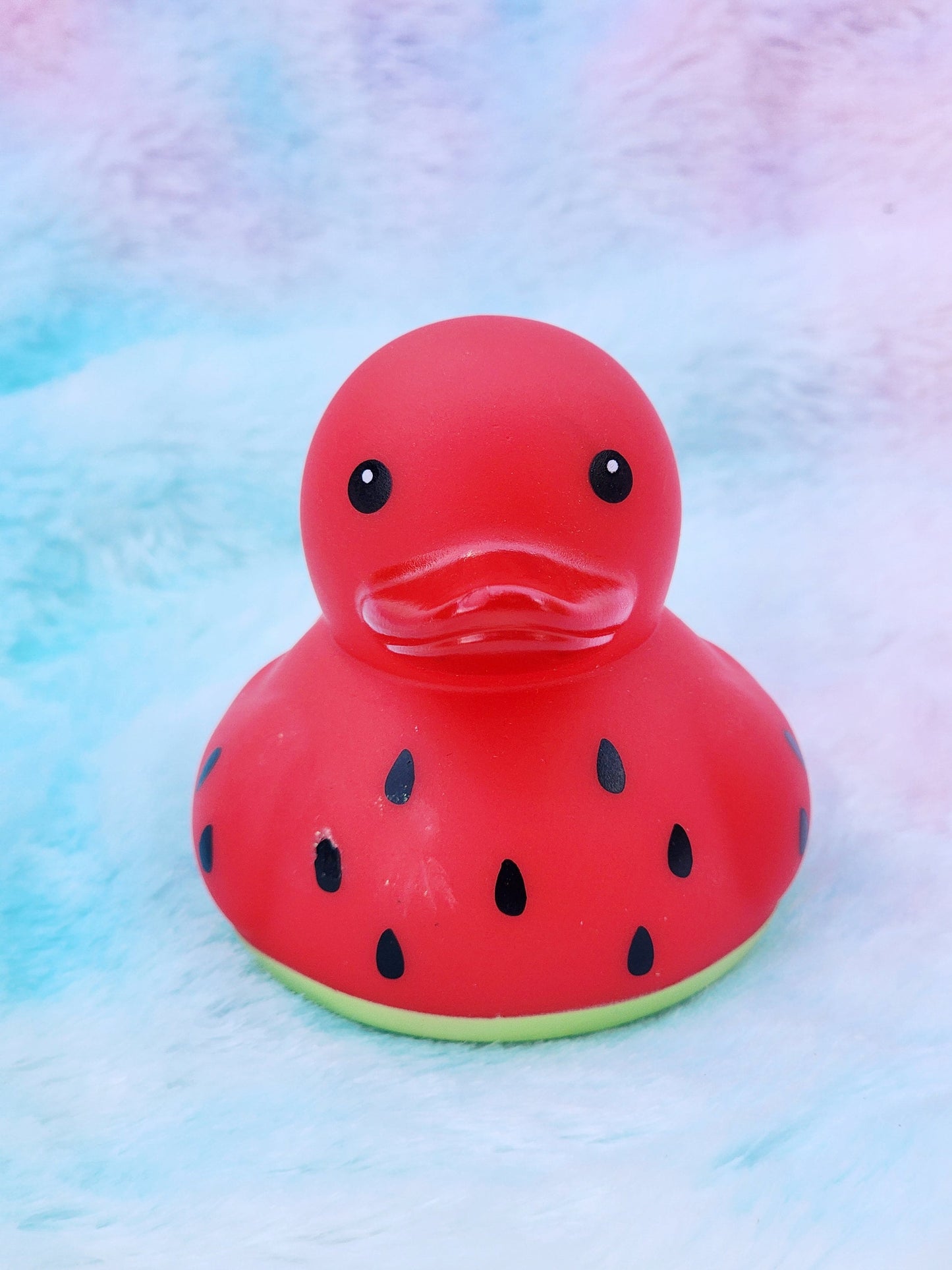 Strawberry Rubber Duck | Cute Novelty Gift | Summer Lover | Gift for Friend | Office Desk Toy | Colorful | Individual Item