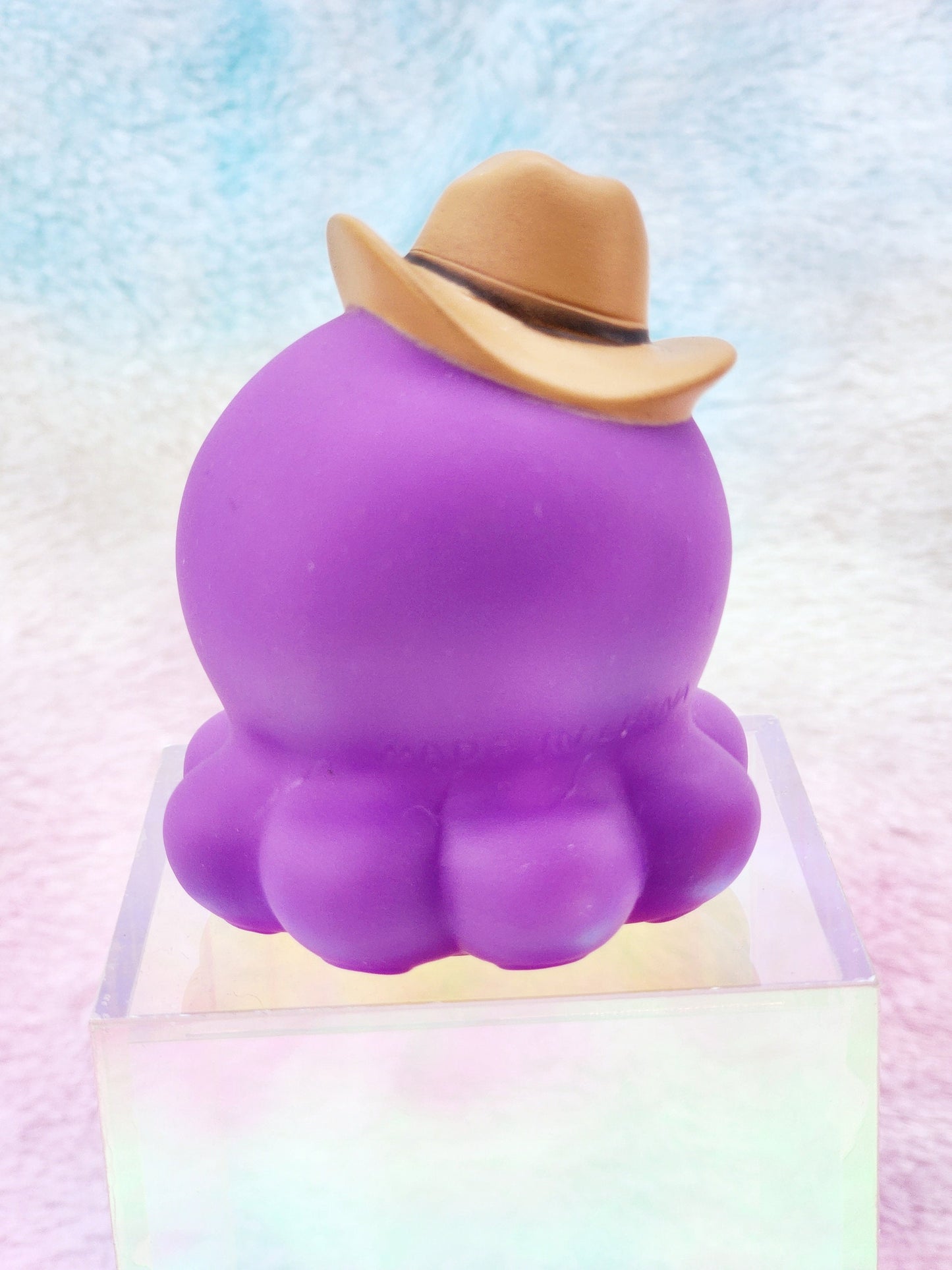 Cowboy Octopus Sea Ocean Animal Themed Purple Rubber Figure Rubber Animal Animals Rubber Duck Ducks - Purple Brown Black - Individual