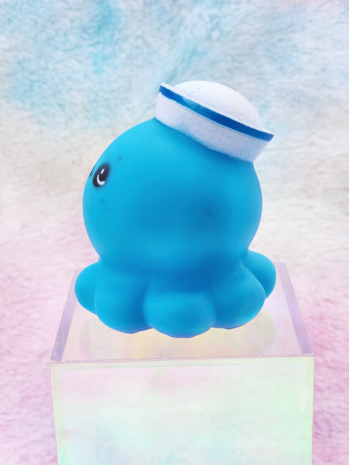 Sailor Octopus Sea Ocean Animal Themed Blue Rubber Figure Rubber Animal Animals Rubber Duck Ducks - White Blue Black - Individual