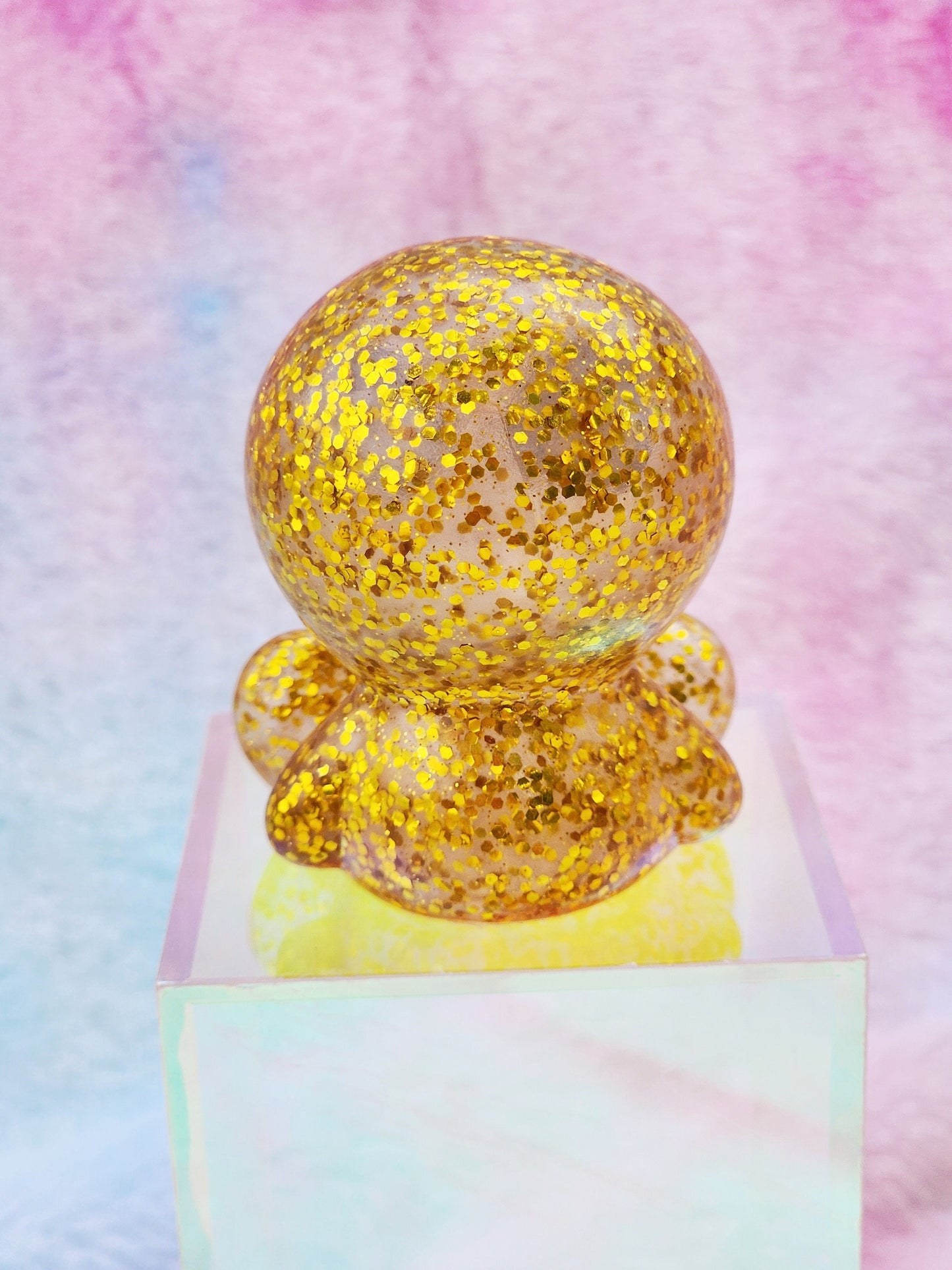 Yellow Glitter Alien | Cute Novelty Gifts | Alien Lover | Office Desk Toy | Extraterrestrial Lover | Gift for Friend | Individual