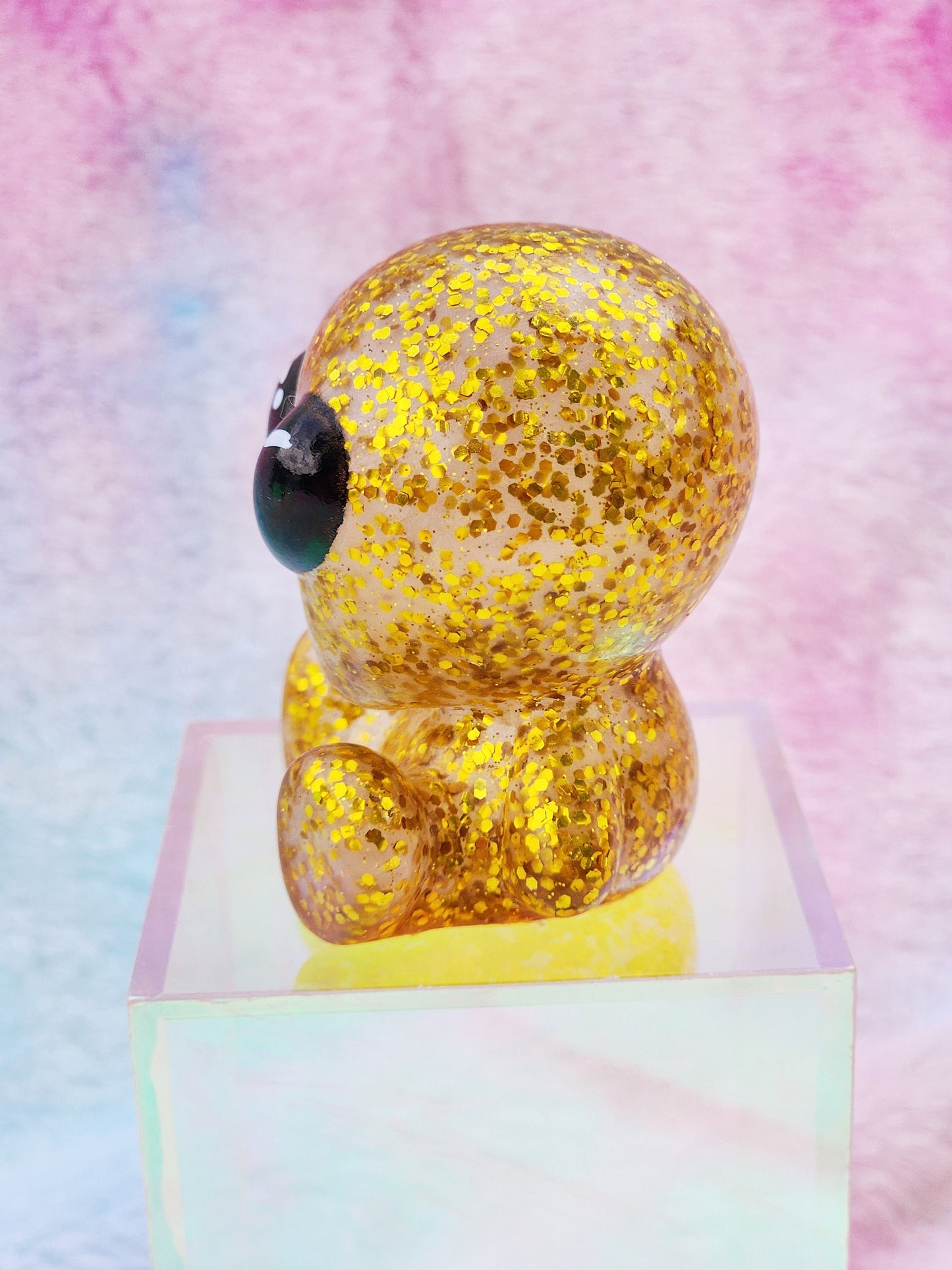 Yellow Glitter Alien | Cute Novelty Gifts | Alien Lover | Office Desk Toy | Extraterrestrial Lover | Gift for Friend | Individual