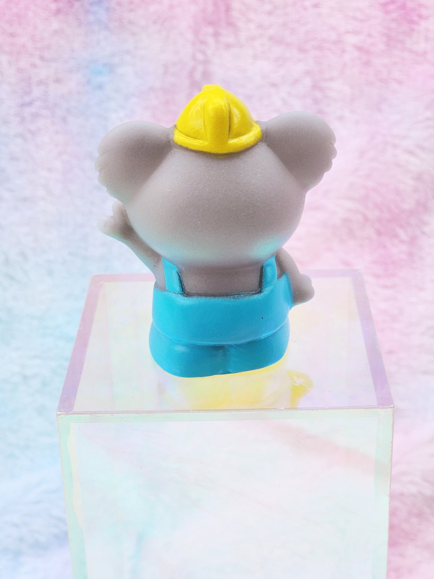 Construction Hard Hat Koala Animal Themed Grey Rubber Figure Rubber Animal Animals Rubber Duck Ducks - Grey Yellow Blue - Individual