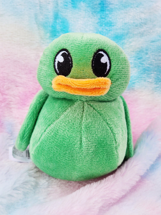 Large Green Rubber Duck Plush | Cute Novelty Gift | Duck Lover | Gift for Friend | Office Desk Toy | Bright Colors | Plushy | Individual