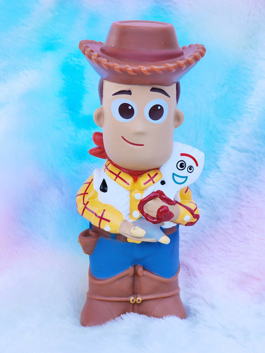 Large Woody and Forky Toy Story Rubber Figure | Disney Lover | Toy Story Gift | Office Desk Toy | Woody and Forky | Individual Item