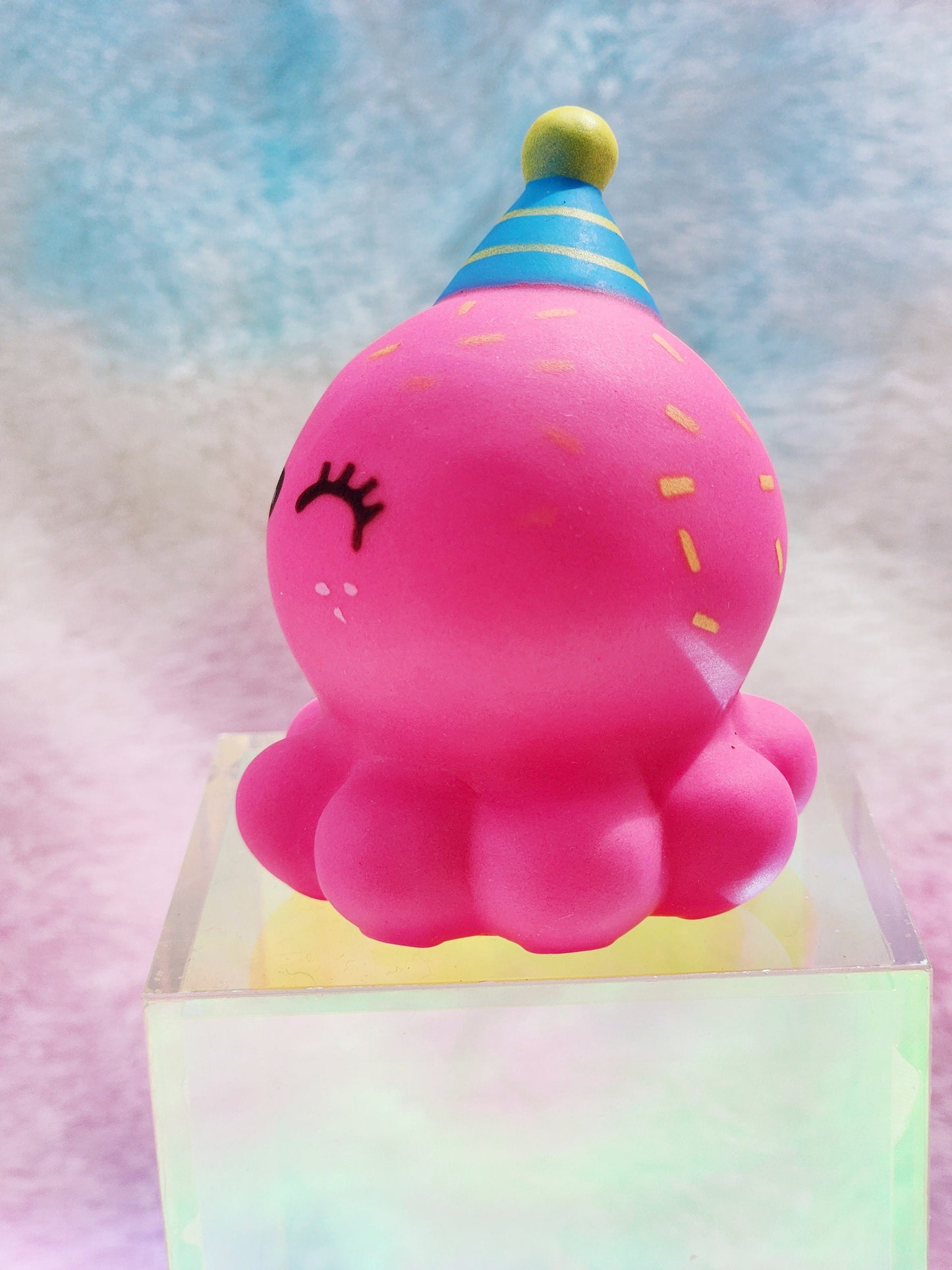 Birthday Octopus Sea Ocean Animal Themed Pink Rubber Figure Rubber Animal Animals Rubber Duck Ducks - Pink Green Blue  - Individual