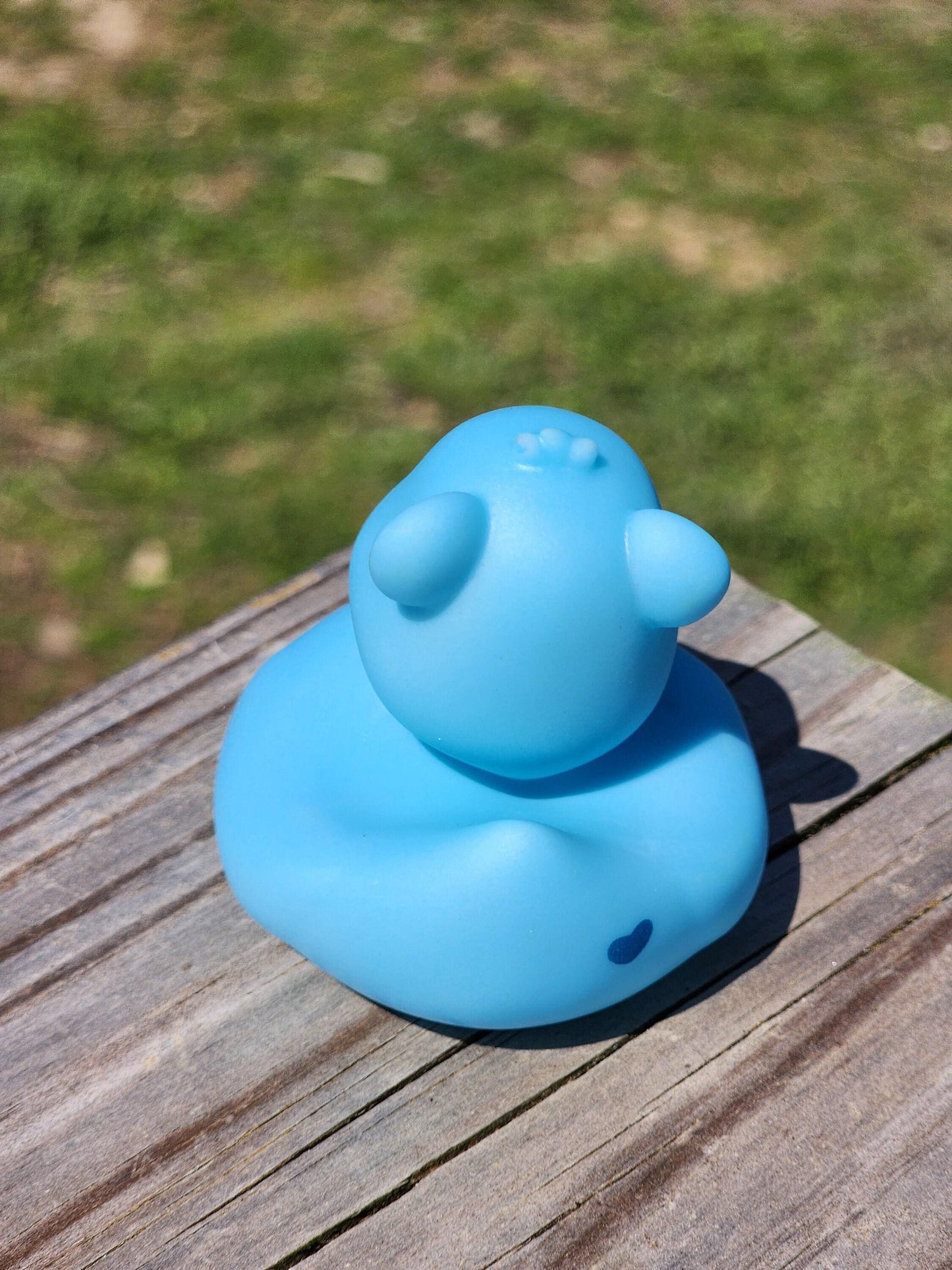 Angry blue care bear rubber ducks | cute novelty gift | gift for millennial | office desk toy | gift for friend | individual item