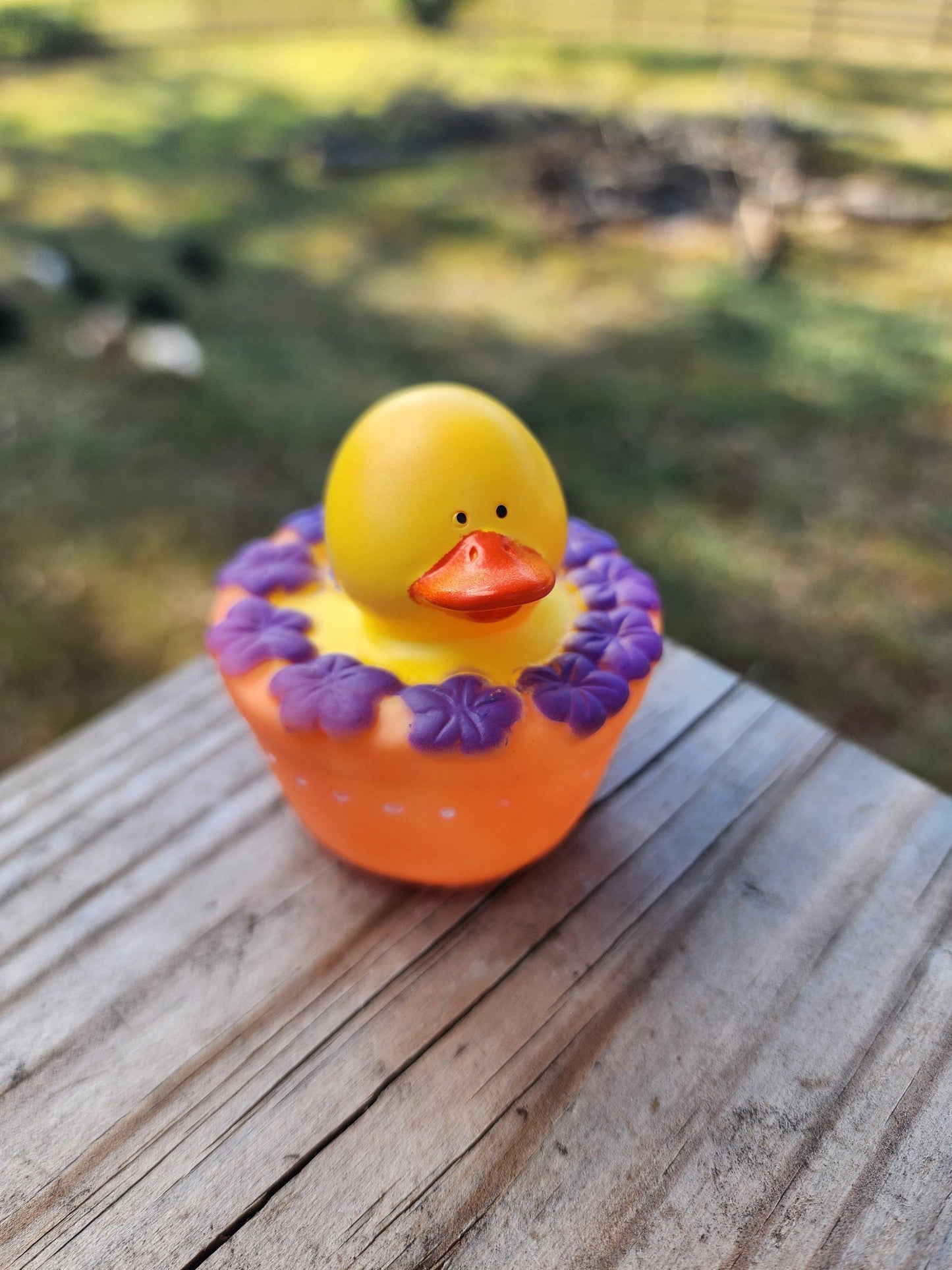 Spring flowers rubber ducks | cute novelty gift | springtime | gift for friend | office desk toy | individual item | pack of 3