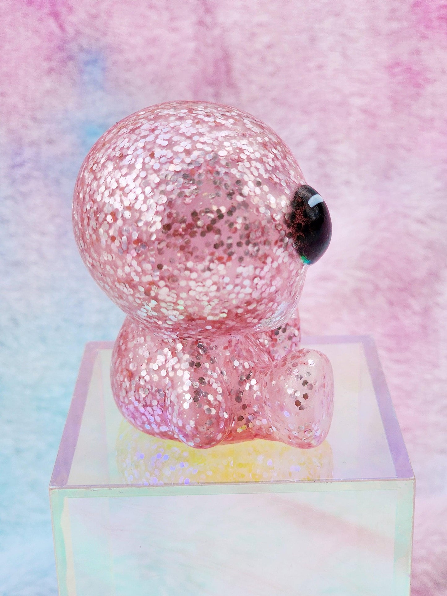 Pink glitter alien | cute novelty gifts | alien lover | office desk toy | extraterrestrial lover | gift for friend | individual