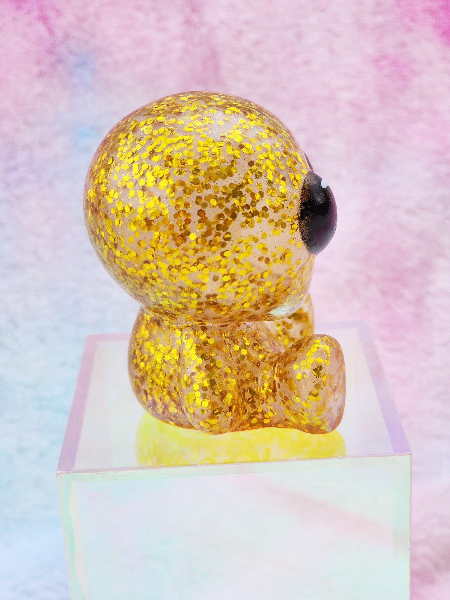 Yellow Glitter Alien | Cute Novelty Gifts | Alien Lover | Office Desk Toy | Extraterrestrial Lover | Gift for Friend | Individual