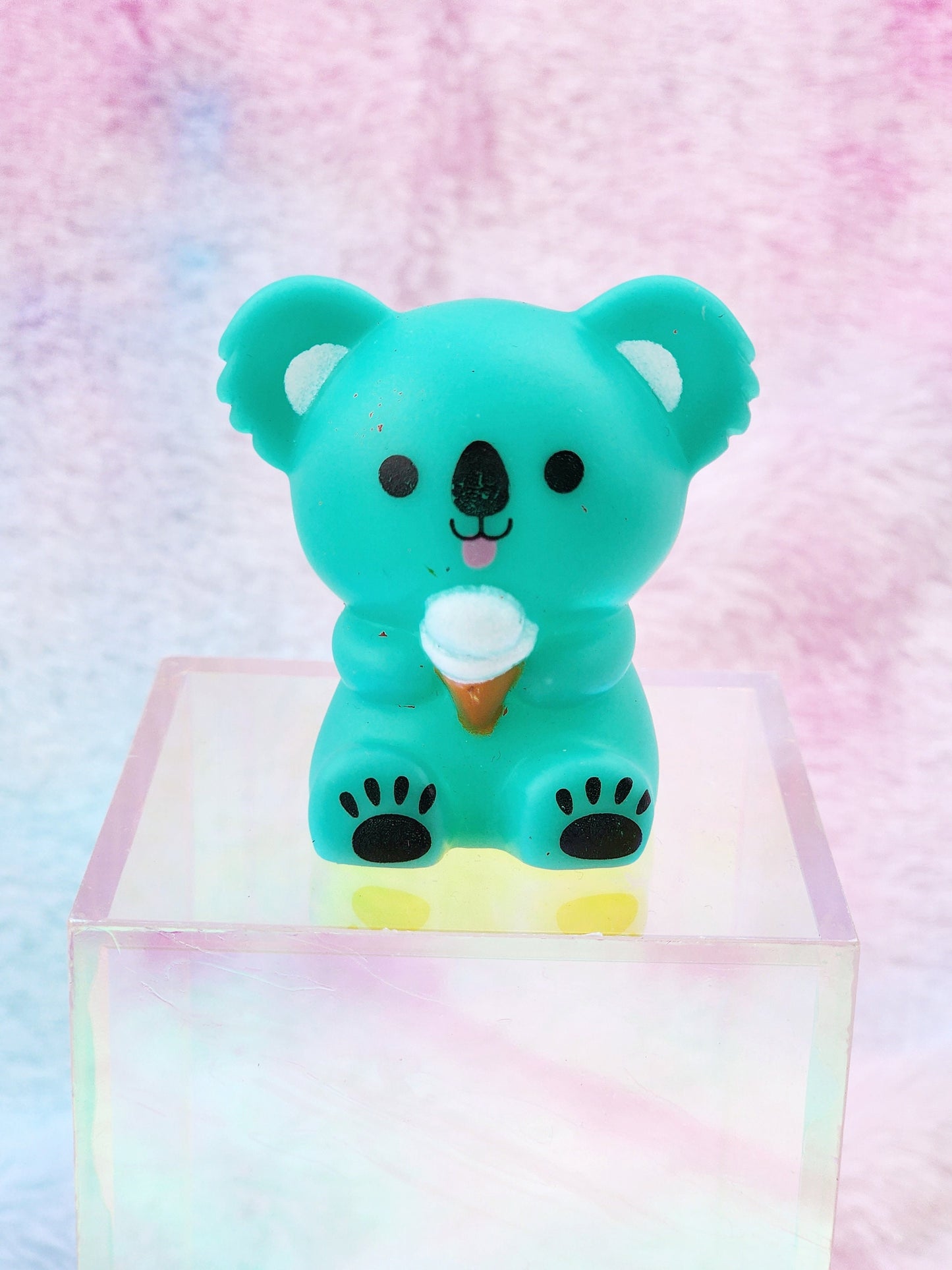 Aqua Ice Cream Koala | Cute Novelty Gifts | Rubber Animals | Animal Gift | Gift for Friend | Office Desk Toy | Individual Item