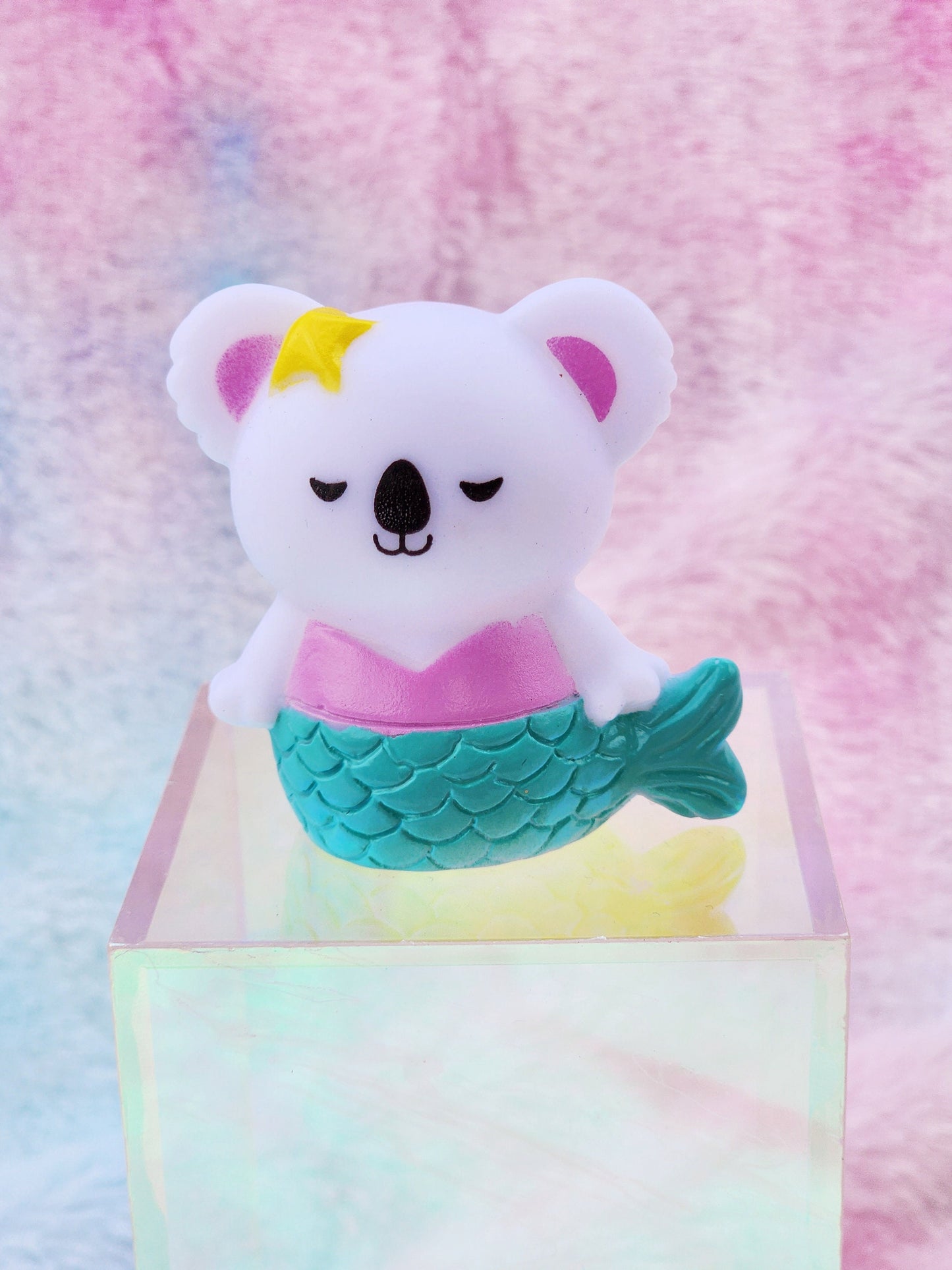 Mermaid Ocean Koala Animal Themed White Rubber Figure Rubber Animal Animals Rubber Duck Ducks - White Yellow Blue Pink - Individual