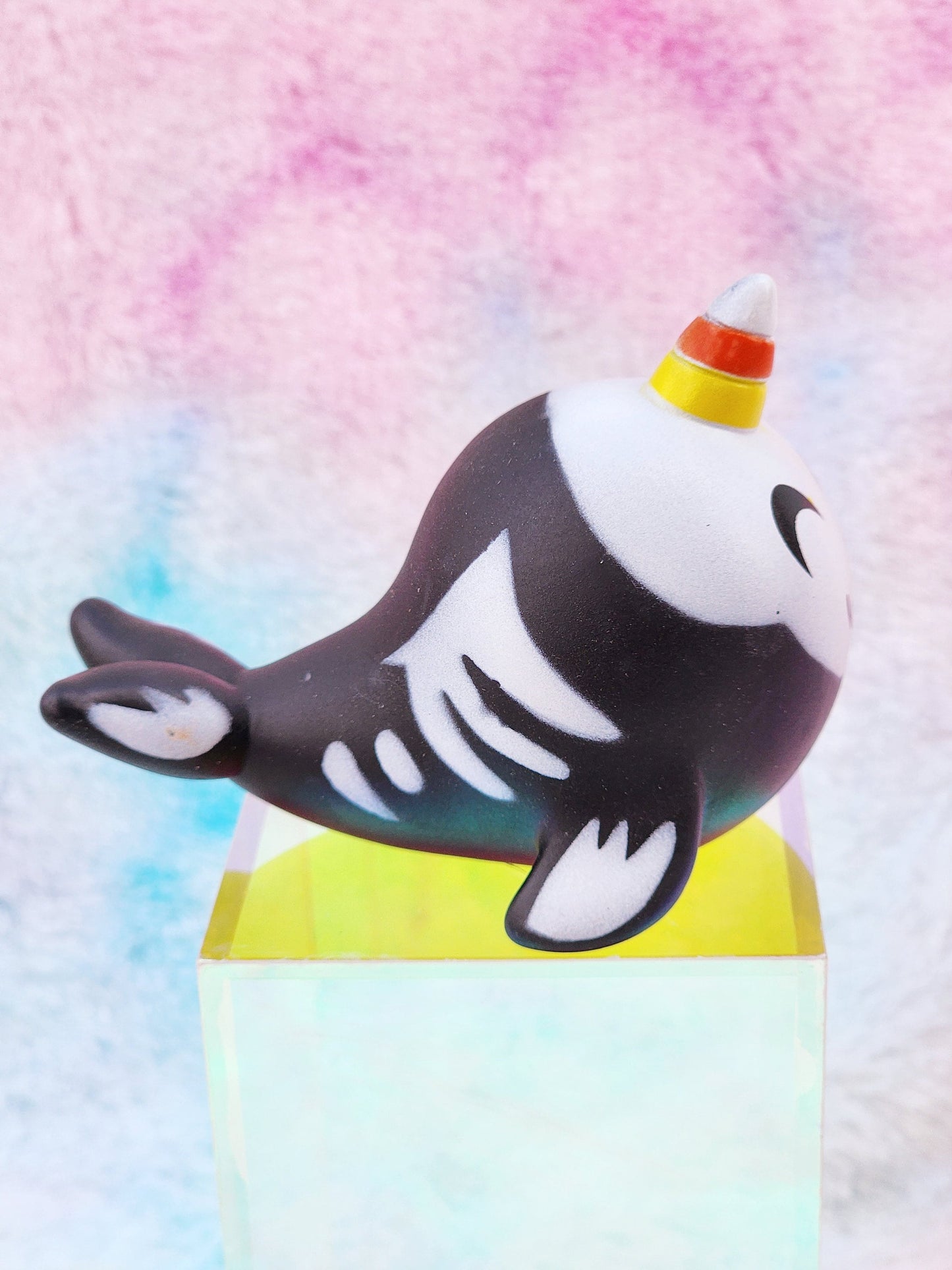 Halloween Narwhal Ocean Themed Skeleton Rubber Animal Rubber Ducks Friend Gift Office Desk Toy - White Black Orange Yellow - Individual