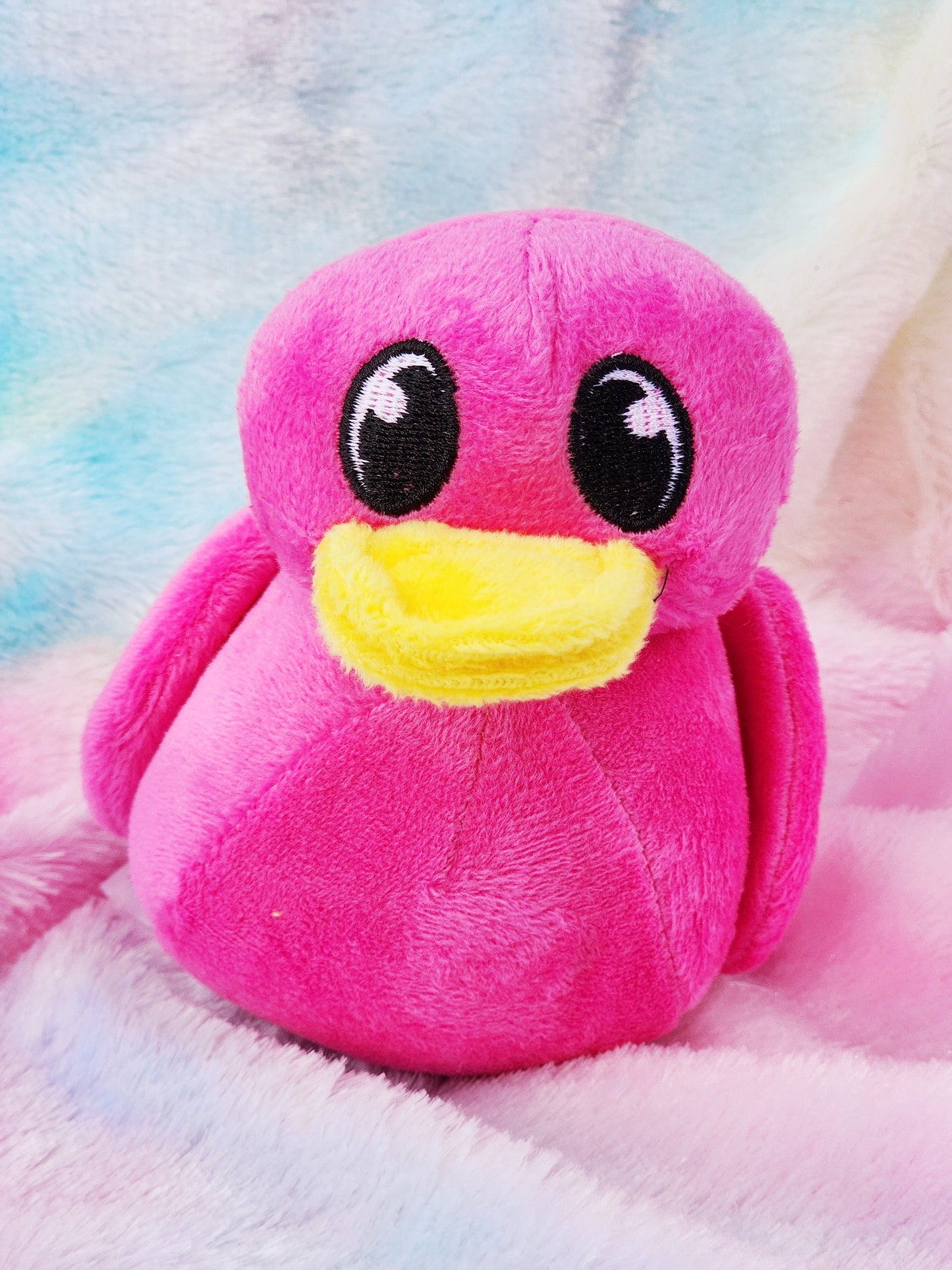 Large Pink Rubber Duck Plush | Cute Novelty Gift | Duck Lover | Gift for Friend | Office Desk Toy | Bright Colors | Plushy | Individual