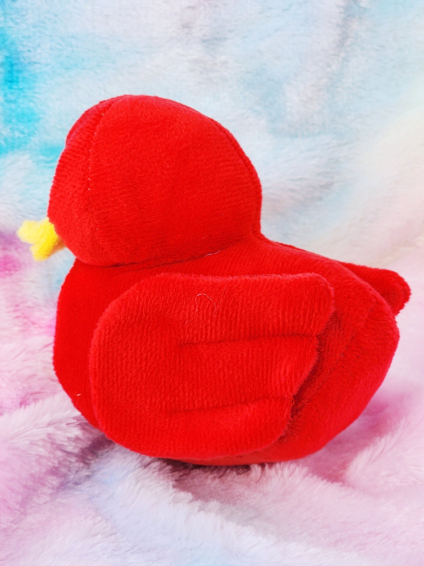 Large Red Rubber Duck Plush | Cute Novelty Gift | Duck Lover | Gift for Friend | Office Desk Toy | Bright Colors | Plushy | Individual