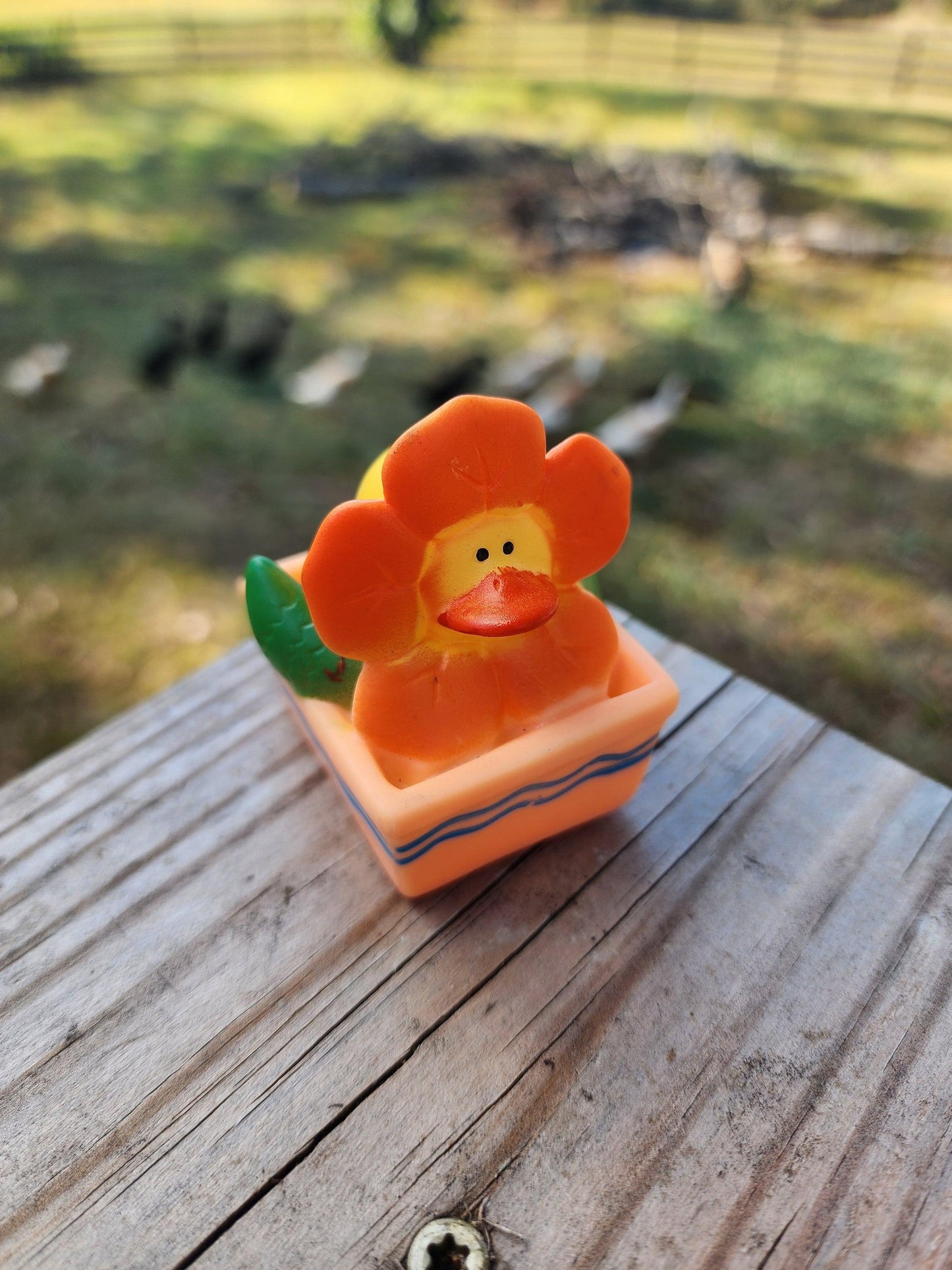 Spring flowers rubber ducks | cute novelty gift | springtime | gift for friend | office desk toy | individual item | pack of 3