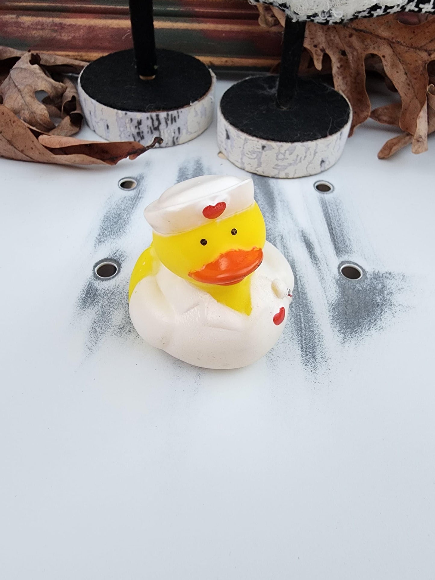 Nurse medical themed yellow rubber duck ducks - white red black - individuals or pack of 3